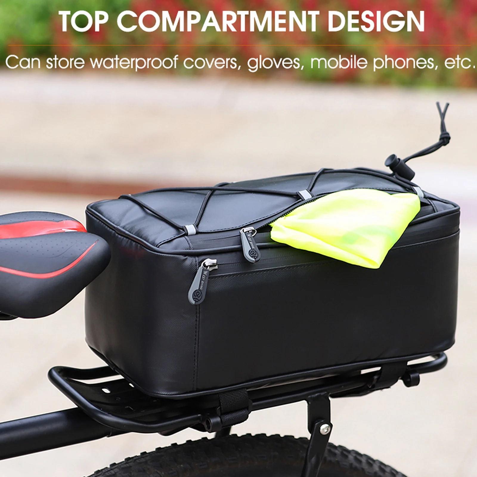 

Bicycle Rear Seat Bag 4L Waterproof MTB Bike Rack Bag Trunk Pannier Cycling Travel Bag With Rain Cover Mountain bike tail bag