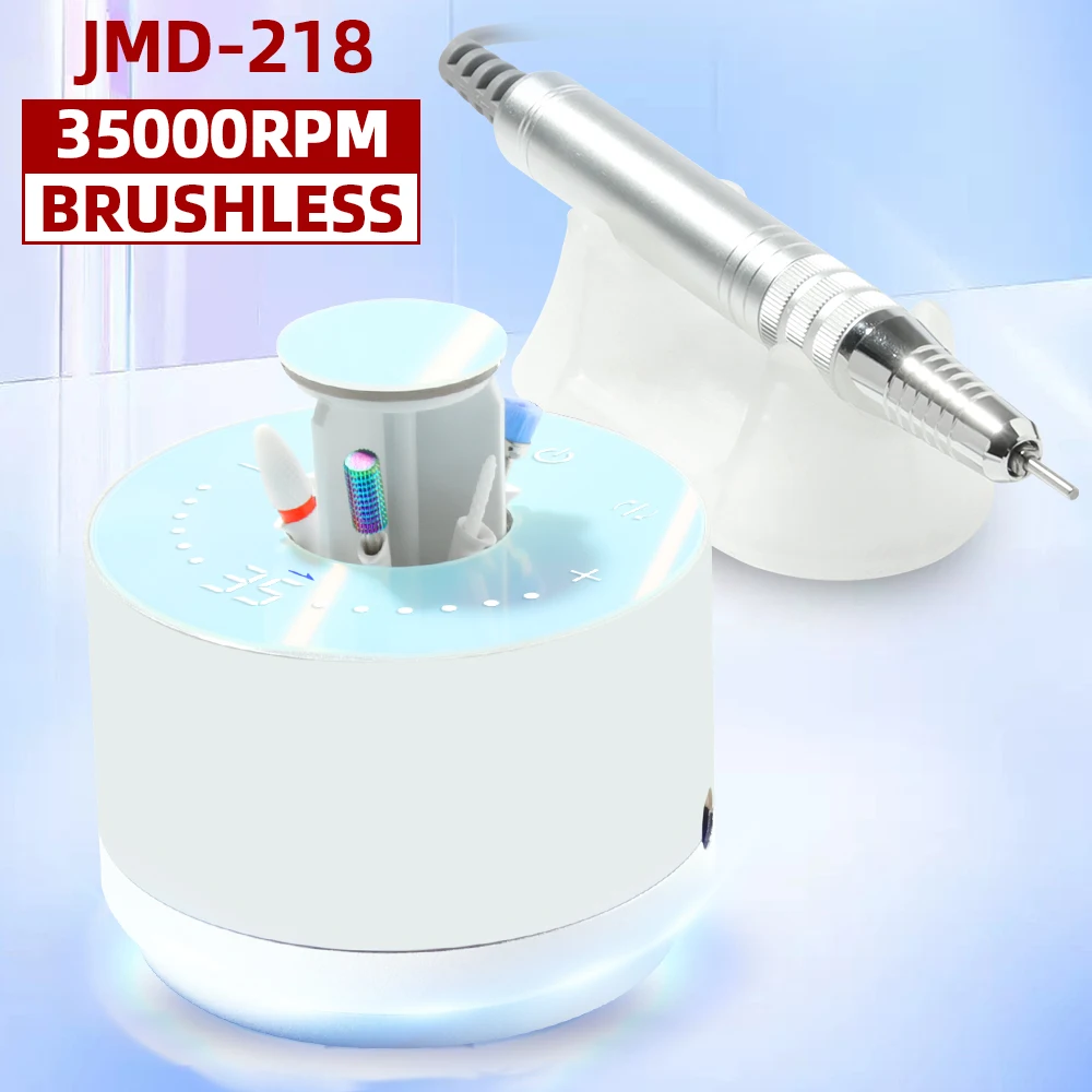 35000 Rpm Nail Art Brushless Electronic Liming Drill 80W Touch Screen Smerigliatrice Elettrica Per Unghie Con Stoccaggio Di Sollevamento Nascosto A Ba