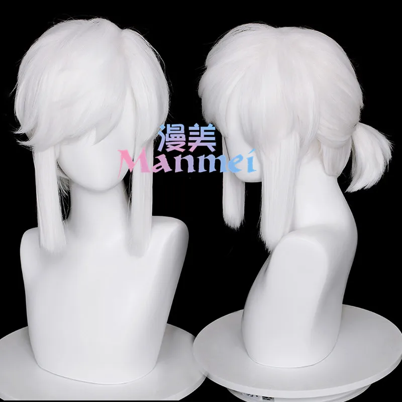 Parrucca Bianca Per Capelli Sintetici In Fibra Sintetica Bianca Per Capelli