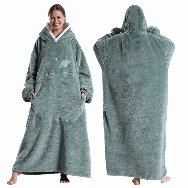 Felpa Con Cappuccio Oversize Rosa Cipria A2Z – Super Morbida In Pile Per Donna
