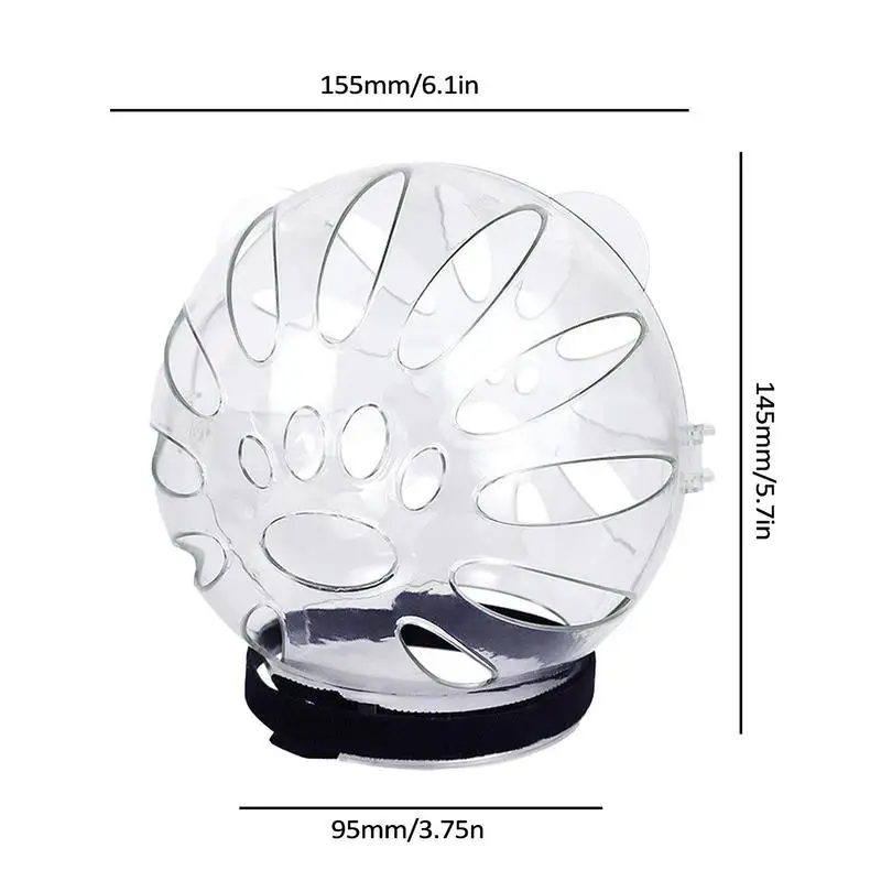 Cat Muzzle For Nail Trimming Anti Bite Lightweight Breathable Transparent Cat Hood Clear Head Cover Lightweight Pet Accessor