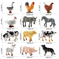 Plastic Miniature Animals Fairy Farm Mini Animal Realistic Micro Tiny Animals Figurines Set for Toddler Birthday Present 1