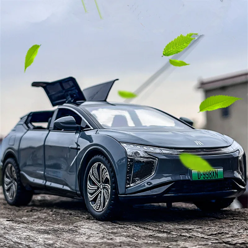 

1:24 HiPhi X SUV Alloy New Energy Car Model Simulation Diecasts Metal Electric Vehicles Car Model Sound and Light Kids Toys Gift