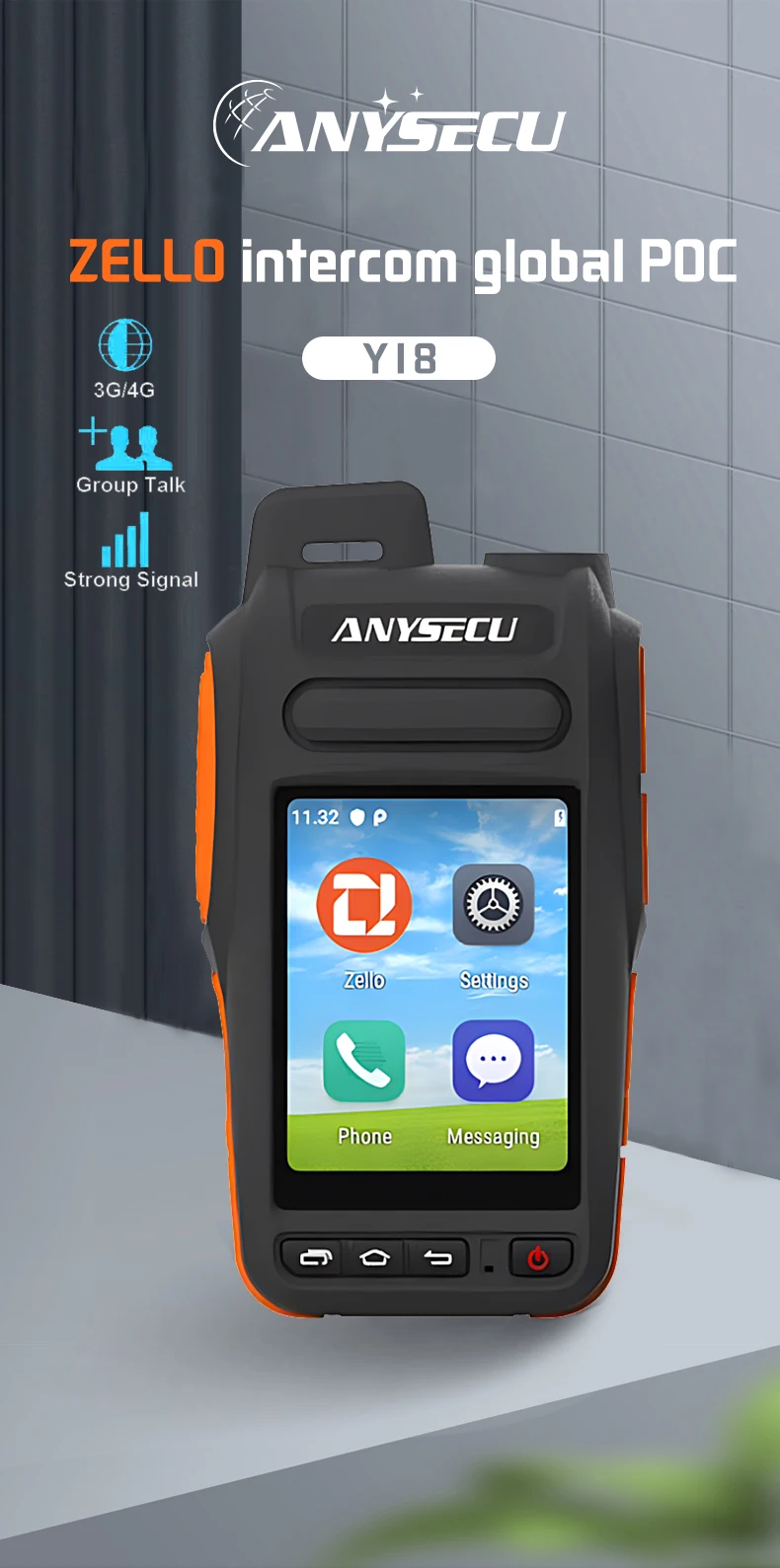 Y18 4G Network Radio Android 9.0 Unlocked with WIFI GPS Mobile Phone Work With Z