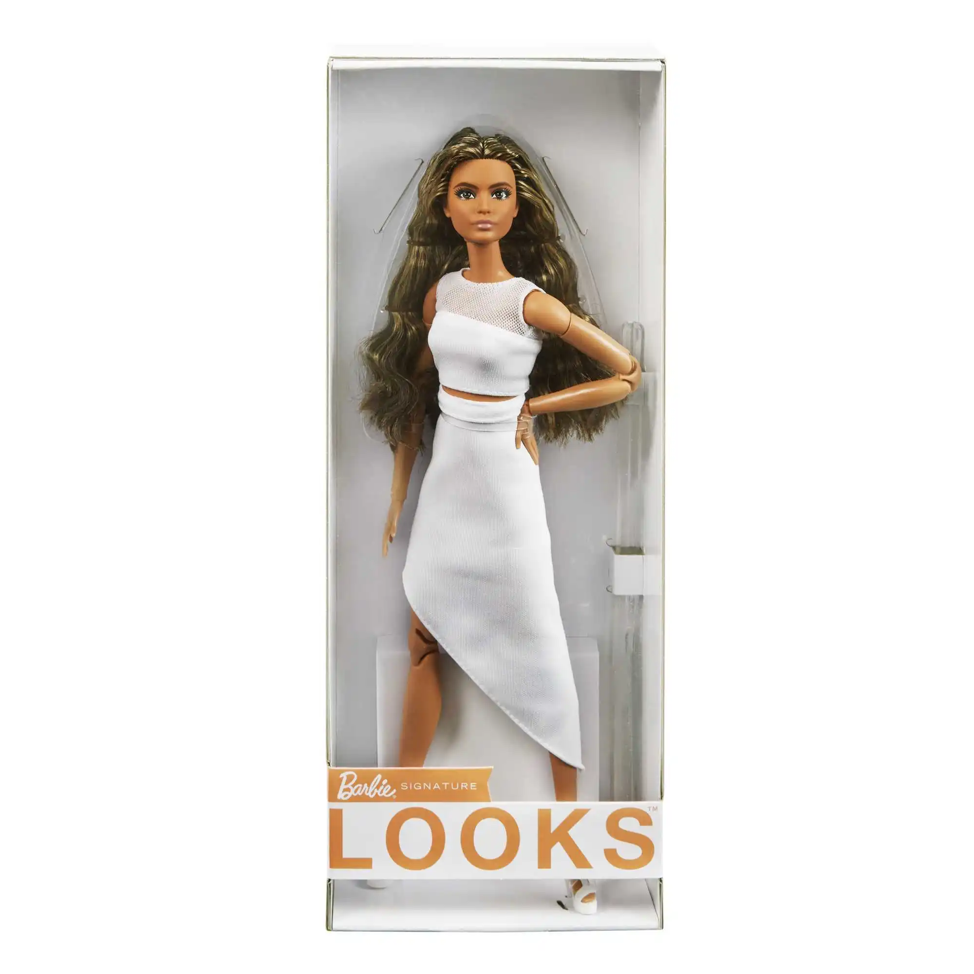 Barbie Signature Looks Cabelo Loiro e Vestido Branco - Mattel