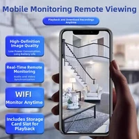 Бесконтактный монитор марки D со встроенным аккумулятором, сверление не требуется, 360° ° Панорамное ночное видение, обнаружение движения, мобильный удаленный доступ, внутренняя и наружная циклическая запись, мини-портативный мобильный удаленный доступ, домашняя запись в помещении и на открытом воздухе, домашнее использование безinhole с мобильной съемной фотографией и видеорегистратором. — изображение 4