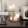 Durable Wooden Turntable Wooden Rotating Tray Rustic Wooden Turntable Tray Set for Kitchen Bathroom for Pantry for Soap 2
