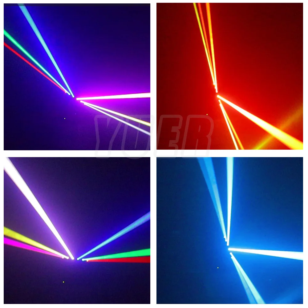 YUER XYZ Axis Rotating 3W RGB Laser Moving Party Stage Lighting