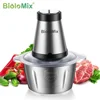 BioloMix 2 Speeds 500W Stainless Steel 2L Capacity Electric Chopper Meat Grinder Mincer Food Processor Slicer Meat Grinder 1