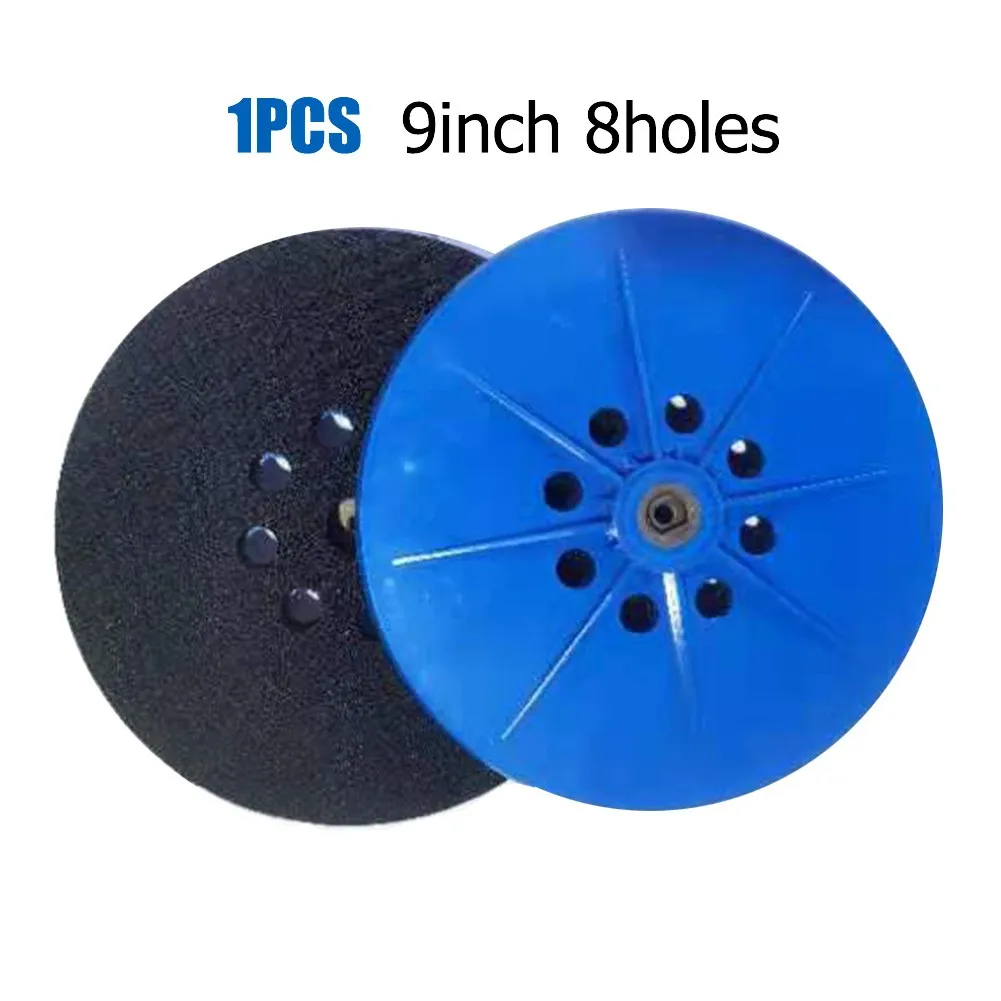 

9inch Backup Pad Drywall Sander Hook And Loop Sanding Disk 215mm 8 Hole With 6mm Thread Polishing Grinding Backing Pad Tool ABS