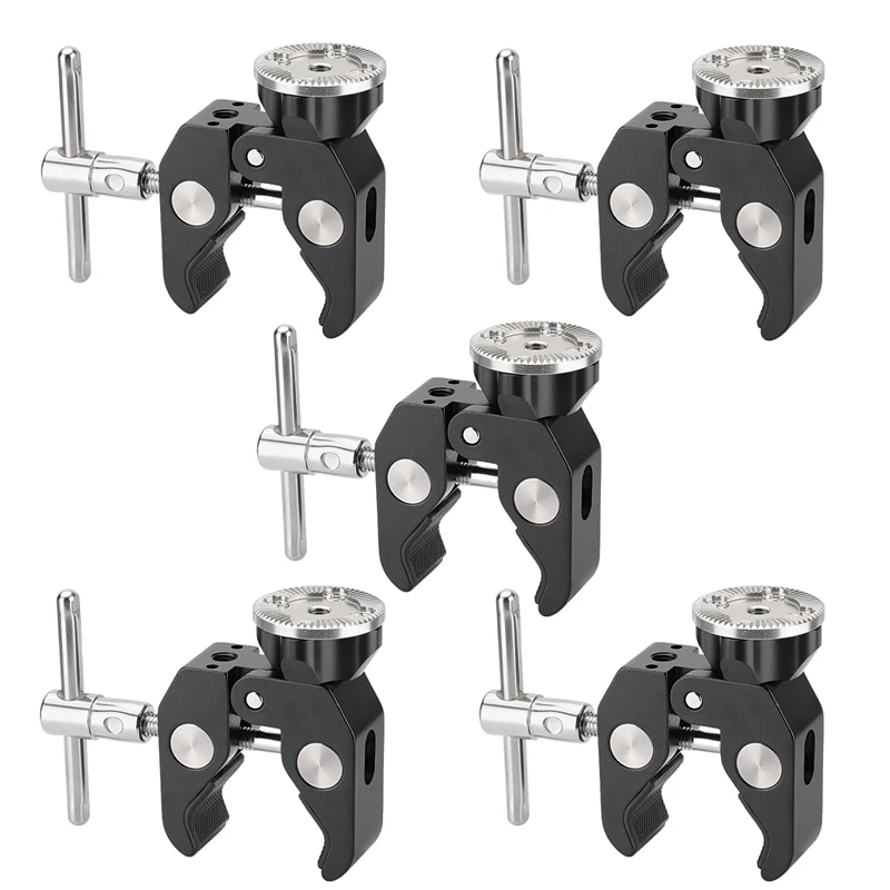 Morsetto Super Crab CAMVATE Con Supporto A Rosetta M6 E Impugnatura A T – Per Treppiede E Accessori - 4