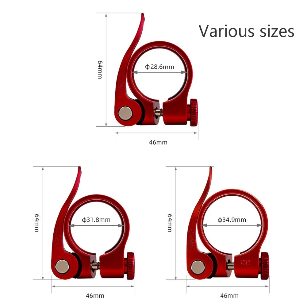 28.6/31.8/34.9MM Alloy Bike Seat Post Clamp Quick Release Mountain MTB BMX Road Bicycle Universal Saddle Seatpost Clamp Ring