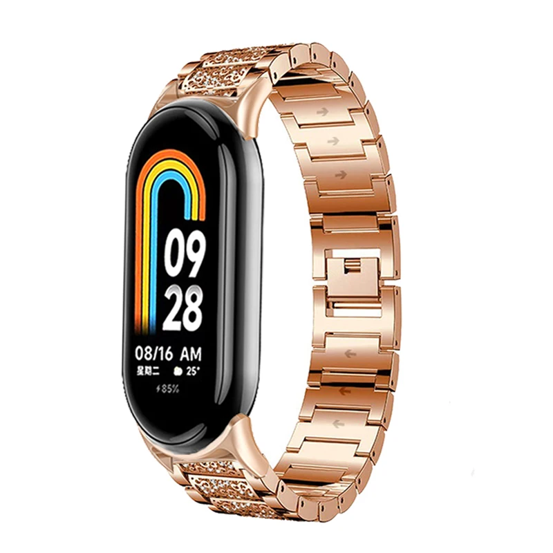 

Алмазный ремешок для смарт-часов Mi Band 8, металлический браслет для Xiaomi mi band 8, браслет для Mi Band 8