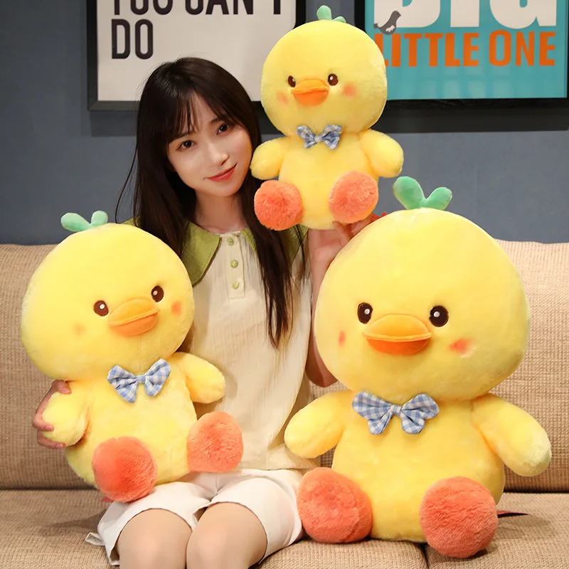

35/45/55cm Cute Bow Tie Duck Plush Toy Kawaii Stuffed Animals Duck Plushies Doll Cartoon Soft Kids Babys Toys for Girls Children