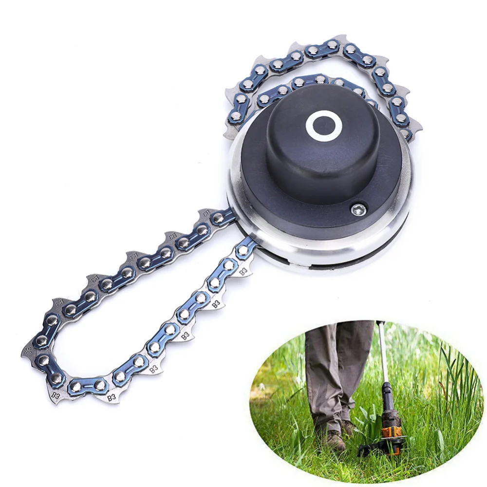 65Mn Coil Chain Trimmer Head Garden Lawn Mower Accessory Coil Chain Brush Cutter Black garden sprinkler adjustable multi head sprinkler