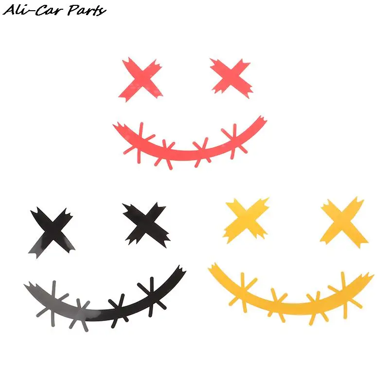 

Smile Vinyl Stickers For Motorcycle Helmet Decals Decor Sticker Motor Helmet Smile Face Vinyl Decal