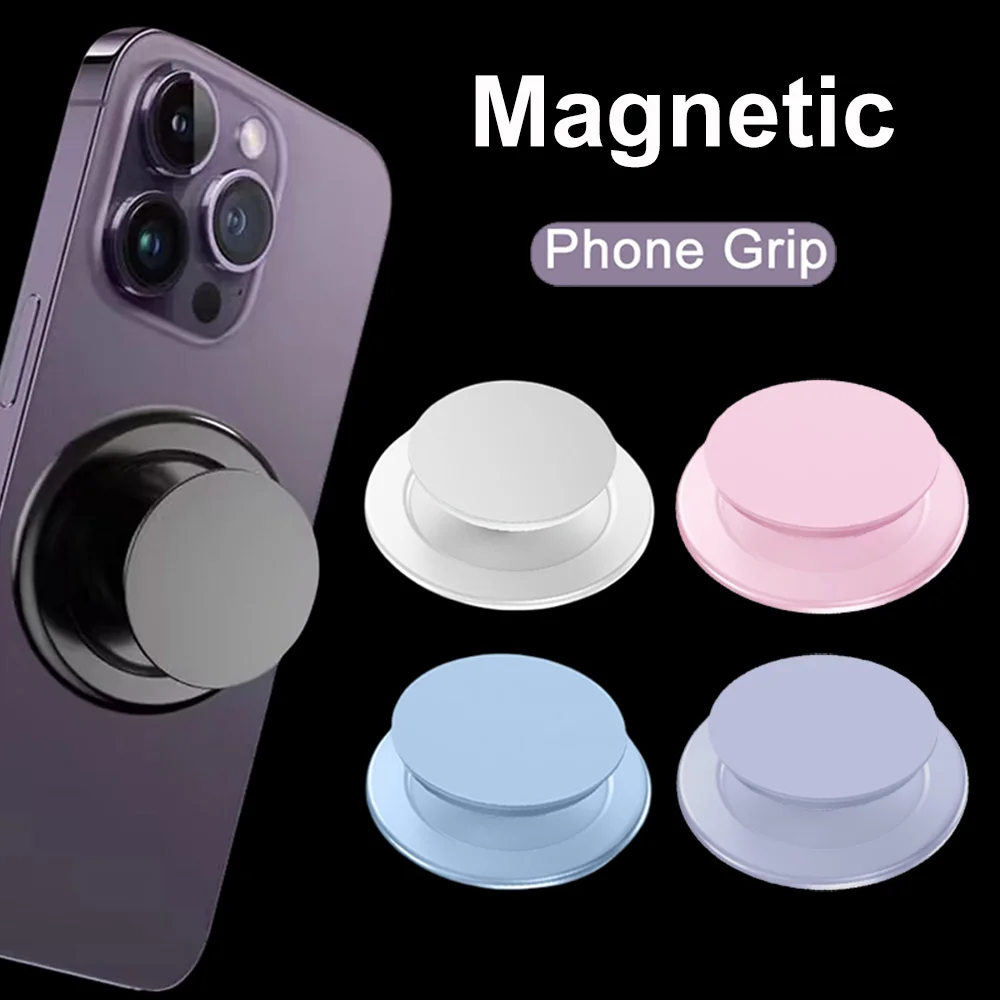 Magnetic Foldable Phone Grip Holder with Expanding Stand Feature