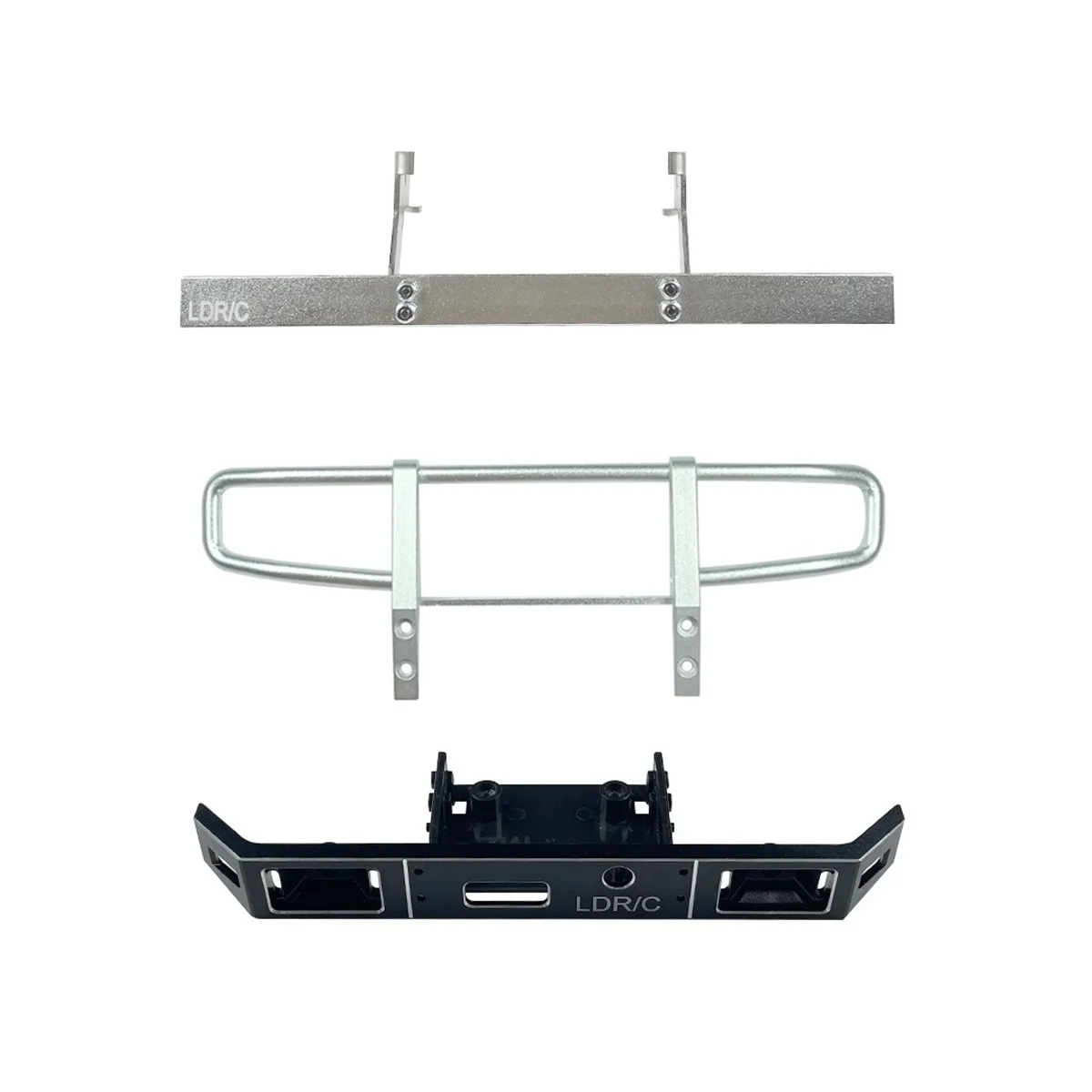 

LD-P06 Metal Front and Rear Bumper for LDRC LD-P06 LD P06 Unimog 1/12 RC Truck Car Upgrades Parts Accessories,Silver