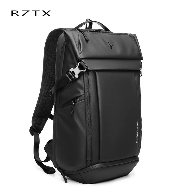 anti theft expandable roll top backpack with laptop pocket