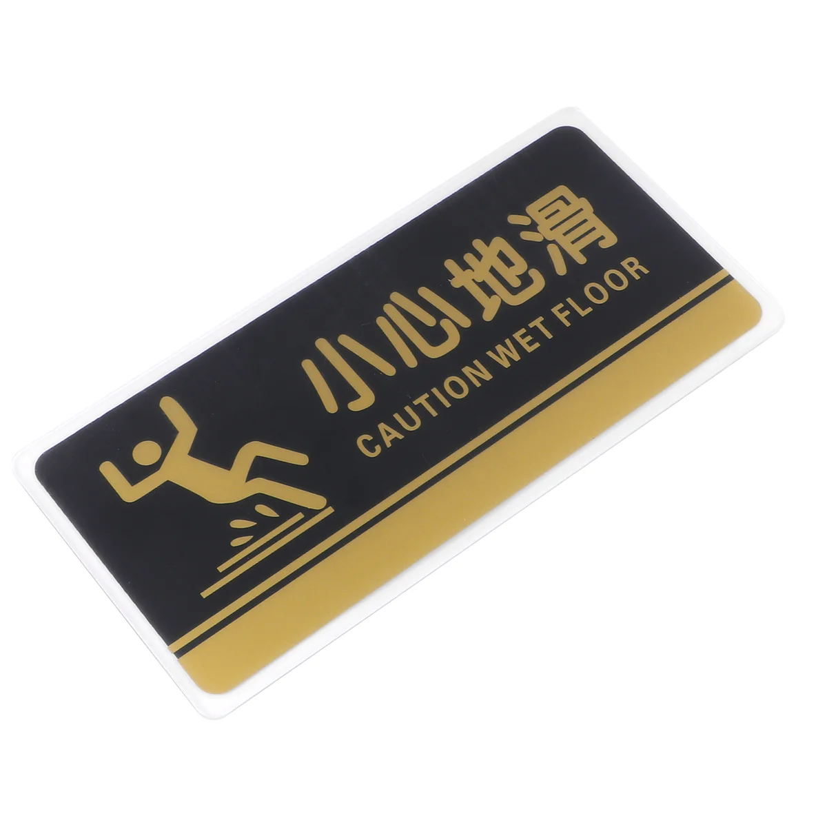 

2Pcs Caution Wet Floor Sign Notice Board Wall Sticker Multi- Sign Board for Swimming Pool Pond Restroom Bathroom