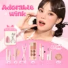 PINKFLASH 4th Anniversary Makeup Set Include Liquid Foundation Face Concealer Matte Lipstick Black Mascara Eyeliner Cosmetic Kit 5