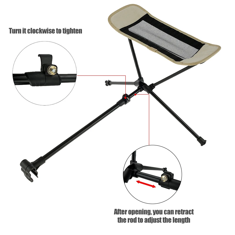 Outdoor Portable Folding Chair Footrest 2