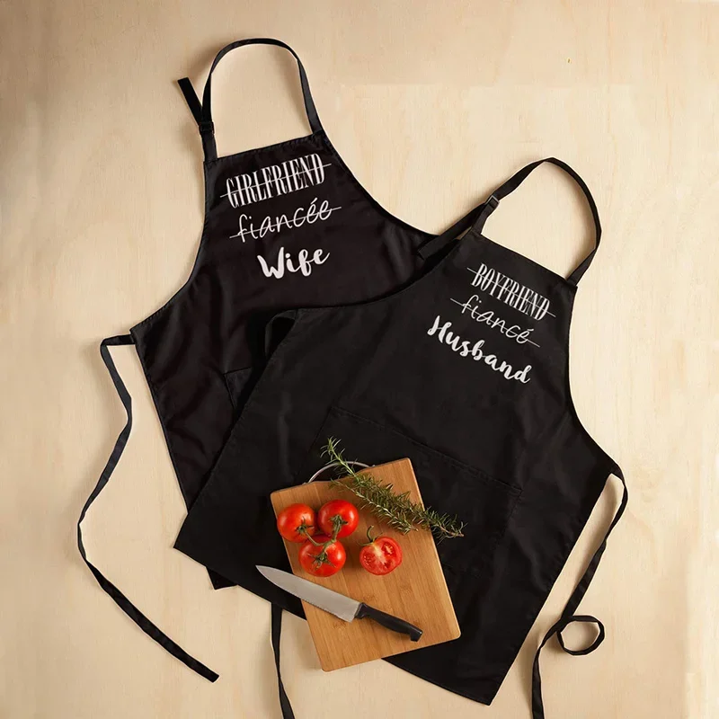 Funny Couples Aprons Set – 2Pcs Kitchen Aprons For Him & Her, Great Gift For Couples, Bridal Showers & Cooks - View #4