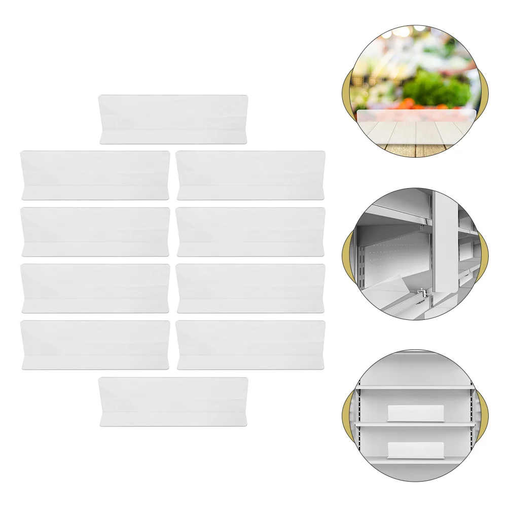 

20 Pcs Partition Plate Stand-alone Shelf Dividers Shop Wallet Organizer Commodity Supermarket Plastic Separator for Compact