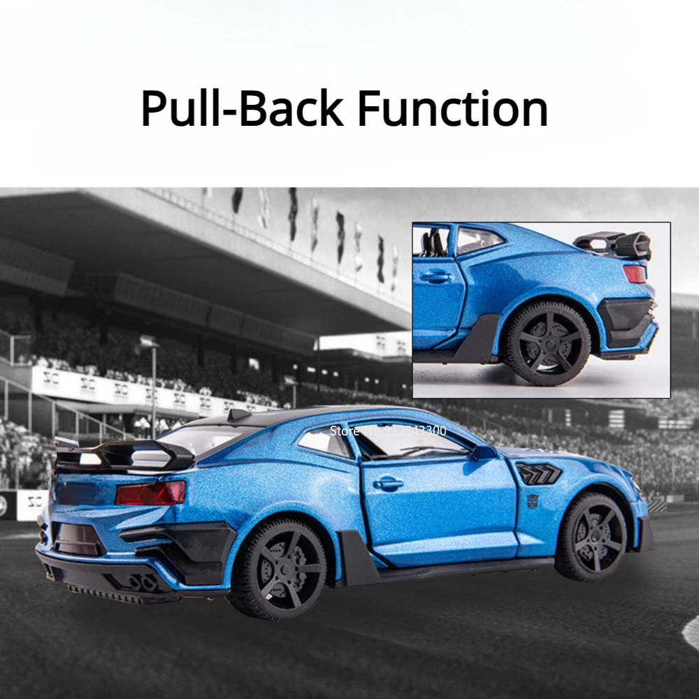 1:32 Scale Camaro Car Toys Alloy Diecast Model Sports Car with Sound Light Doors Openable Vehicles Toy for Child Birthday Gifts 4