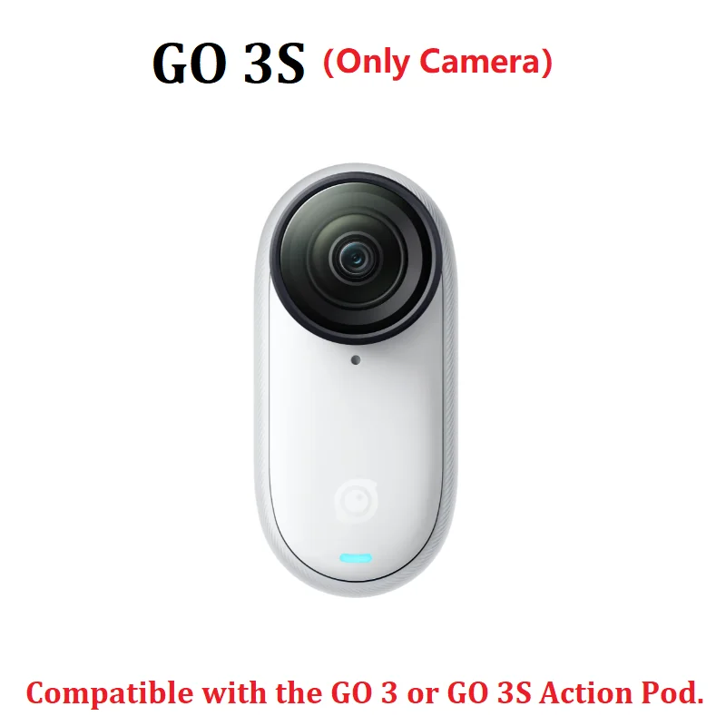 מצלמת פעולה Insta360 GO 3S Tiny 4K שחורה לבנה 39g 64G 128G עמידה במים סטביליזציה ניידת GO3 GO 3S