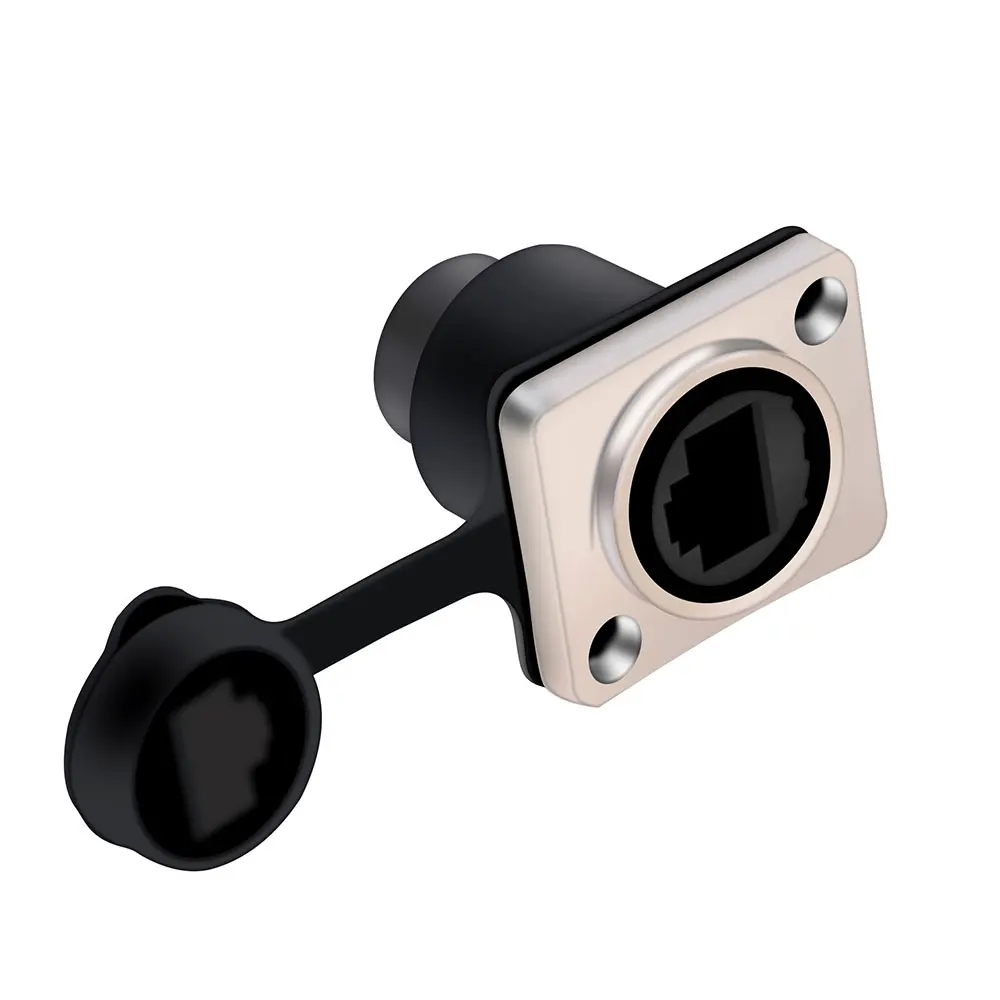 Luosh Module De Type D Câble De Prise RJ45 Connecteur De Signal Femelle Adaptateur D'interface D'extension Ethernet Réseau à Montage Sur Panneau Cat6