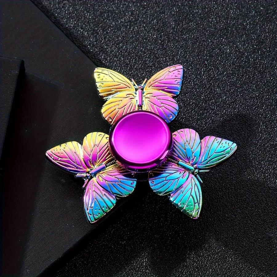 Butterfly Metal Fidget Spinner Toy – Durable Sensory Finger Spinner for Kids' Party Favors and Gifts