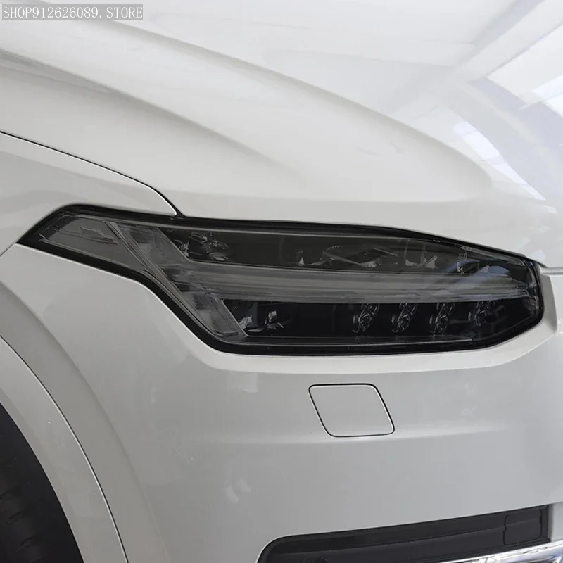 

Car Headlight Protective Film Smoked Black Tint Wrap Vinyl Transparent TPU Sticker For Volvo XC90 2016 2017 2018 2019 2020 2021