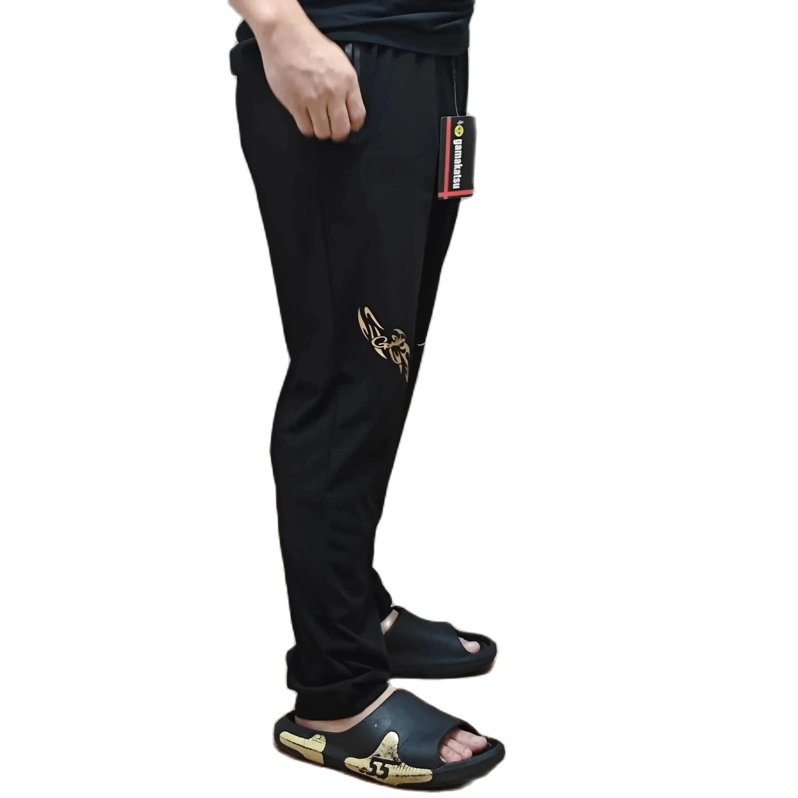 Gamakatsu Fishing Pants for Men Thin Section Breathable Quick-Drying Pants Elastic Waist, Waterproof New Summer