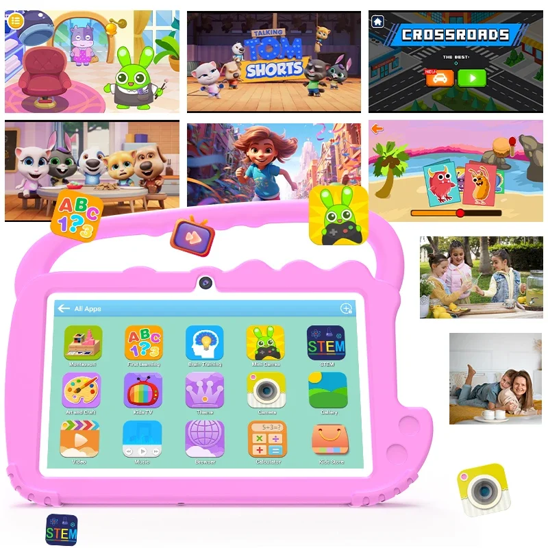 7inch Android 12.0 Ram:2GB Flash:32GB Battery 3000mAh Educational Kids Tablet PC high-definition IPS 1024 600