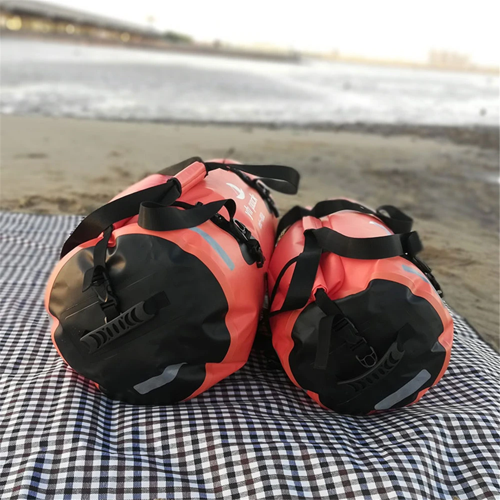 Motorcycle Bag Outdoor PVC Dry Sack Bag Waterproof 40L 80L 90L Shoulder Bag Diving Swimming Hiking Driving Travel Kits motorcycle luggage bag