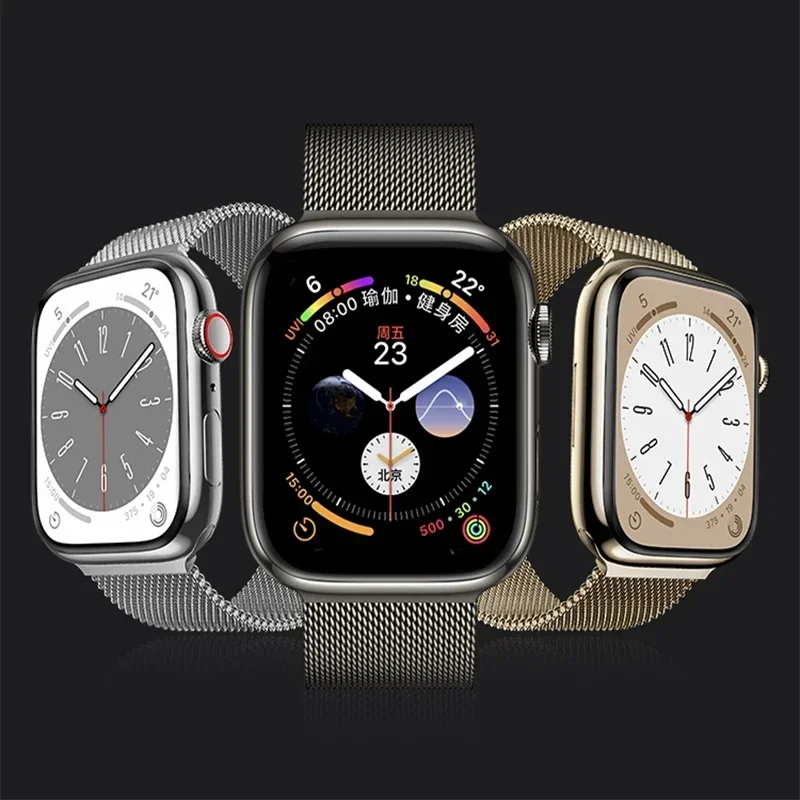 Sleek Milanese Loop Metal Watch Band Strap