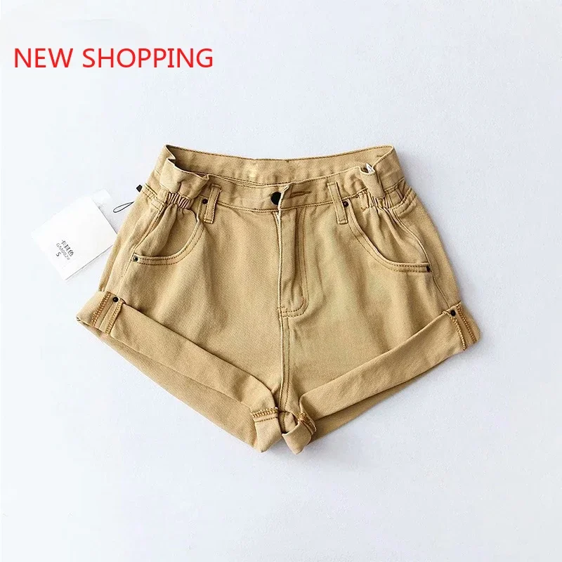 Harajuku Denim Shorts Women Summer 2024 New Button Fly Zipper Pockets Ladies Bottoms Korean Casual Wide Leg Shorts Femme Y2k