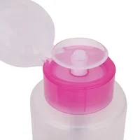 Bouteille à pompe vide portable de 210 ml, rose/transparente, distributeur de liquide pour dissolvant de vernis à ongles 4