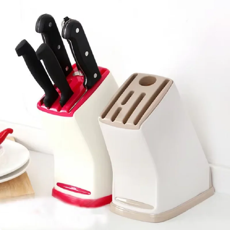 1pc MultiFunction Durable Kitchen Plastic Knife Stand Holder Storage Drainage Cutlery Rack Organizer knife holder