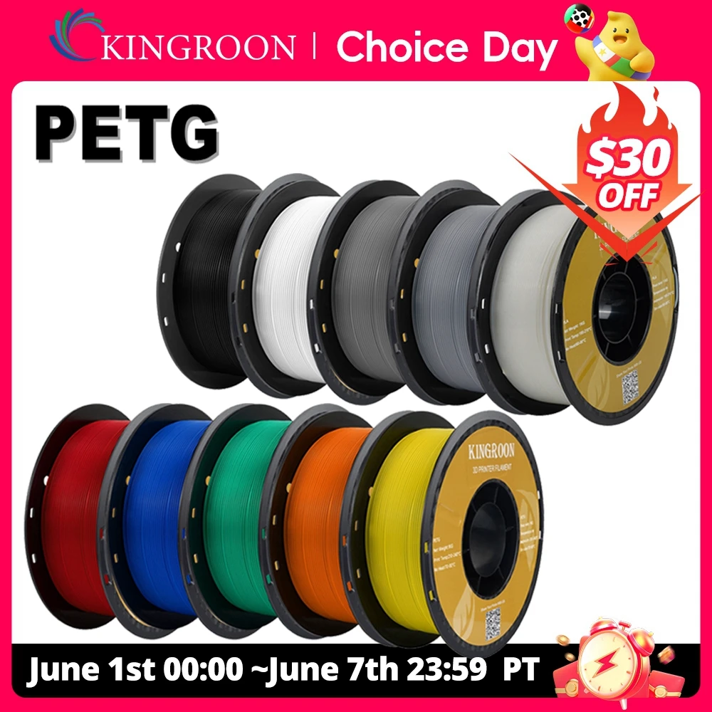 Gloomy FLY RRF E3 PRO V3.0 와이파이 1.6 M/S 32 비트 제어 보드, TMC2209 3D 프린터 부품 업그레이드 엔더 3/5 듀엣 2, 신제품 11 KINGROON PETG 3D 프린터 필라멘트, 혼합 색상 3D 인쇄 재료, 1kg/롤 플라스틱, FDM 3D 프린터용, 1.75mm, 5kg, 10kg