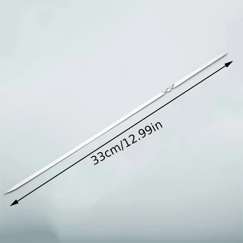 10Pcs Stainless Steel Barbecue Skewer Reusable BBQ Skewers Kebab Iron Stick For Outdoor Camping Picnic Tools Cooking Tools