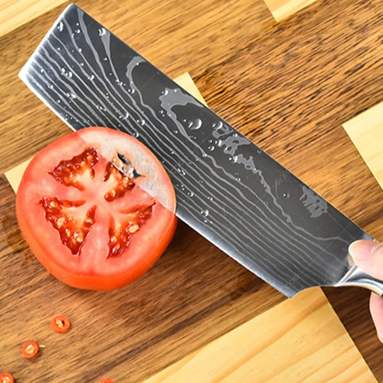 Description Picture 6 of itemDamascus Laser Engraved Chef Knife Set Santoku Knife Stainless Steel Kitchen Knives Multi-purpose Knives Cooking Tool