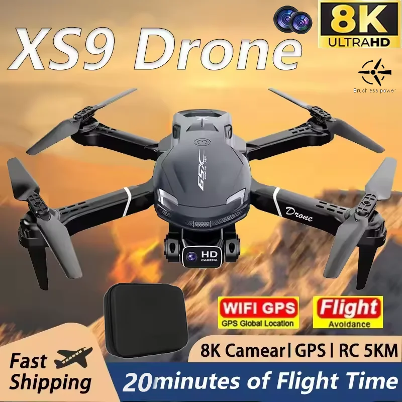 Lenovo - 4台カメラ付きドローン， Lenovo-xs9 XS9 Drone - Hd Aerial Camera Rone Hovering Fixed-Height