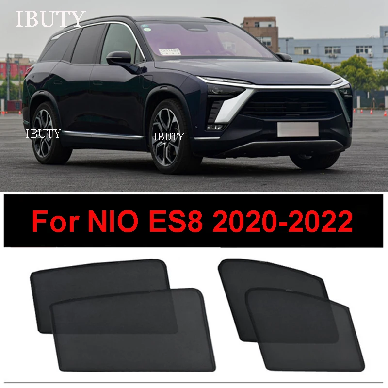 

For NIO ES8 2020 2021 2022 Accessories Car Door Glass Sunshade Visor Mesh Curtains Side Window Sun Shade UV Heat Sunshield