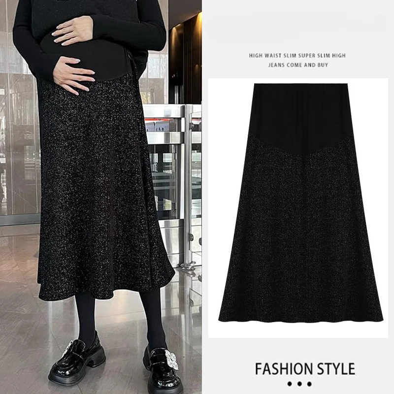 Autumn Maternity Fishtail Skirts Fashion Beautiful Long Loose Pregnant Woman Trumpet Plus Size Pregnancy Mermaid Long Skirt
