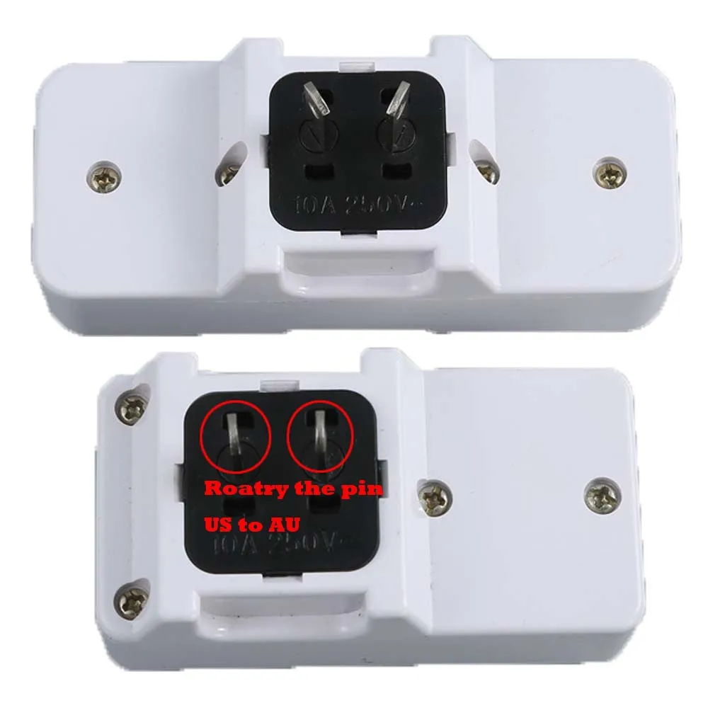 Universal UK US EU Extension Socket 2 Way Wall Power Outlet Plug Adapter Converter With Switch 6A 250V