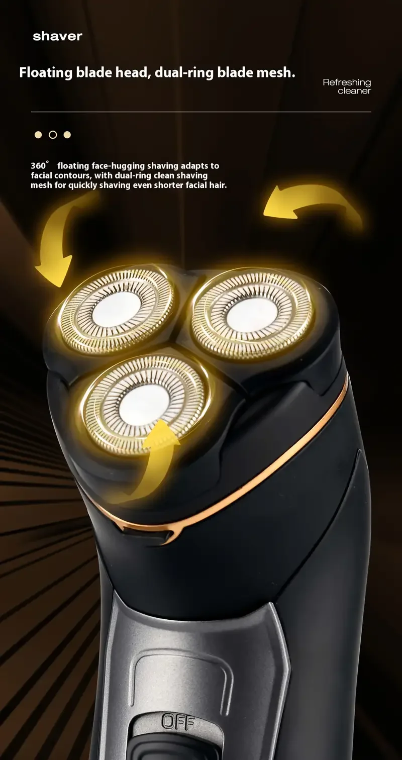 3d Floating Electric Shaver For Men With Led Display & Usb-c_voghion.com