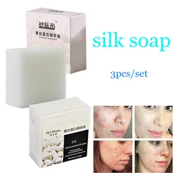 3Pcs/set Women Skin Beauty Beauty Skin Soap Mild Clean Refreshing Moisturizing Silk Soap