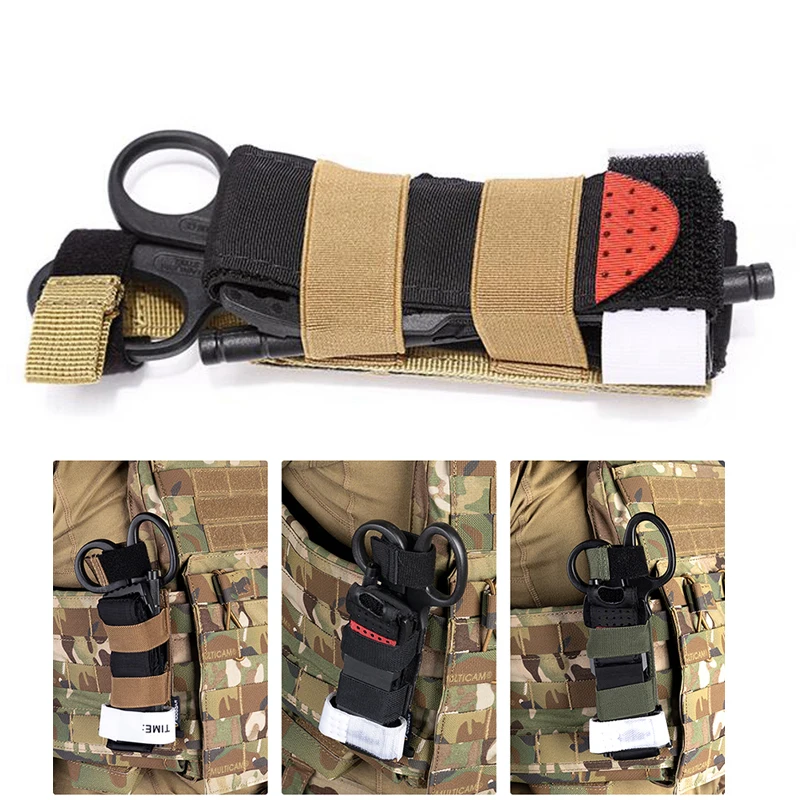 Tactical Molle Scissors Pouch Portable Medical EMT Scissor Shears Sheath Pouch Medical Tourniquet Bag for Vest Belt Backpack